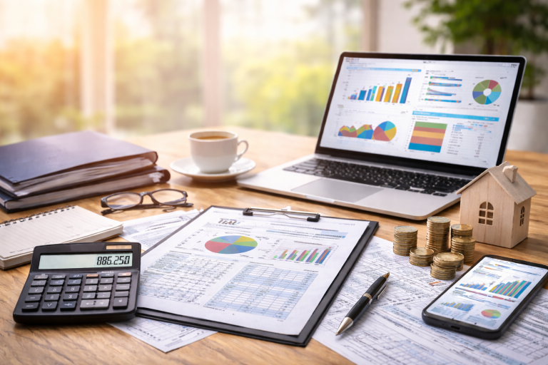 Finance team working